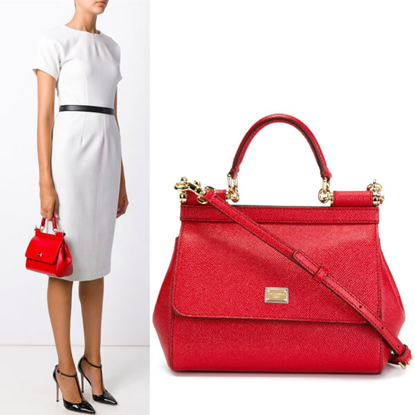 17SS DOLCE & GABBANA ドルチェ&ガッバーナ コピー DG162 SMALL‘SICILY’BAG IN DAUPHINE PRINT LEATHER